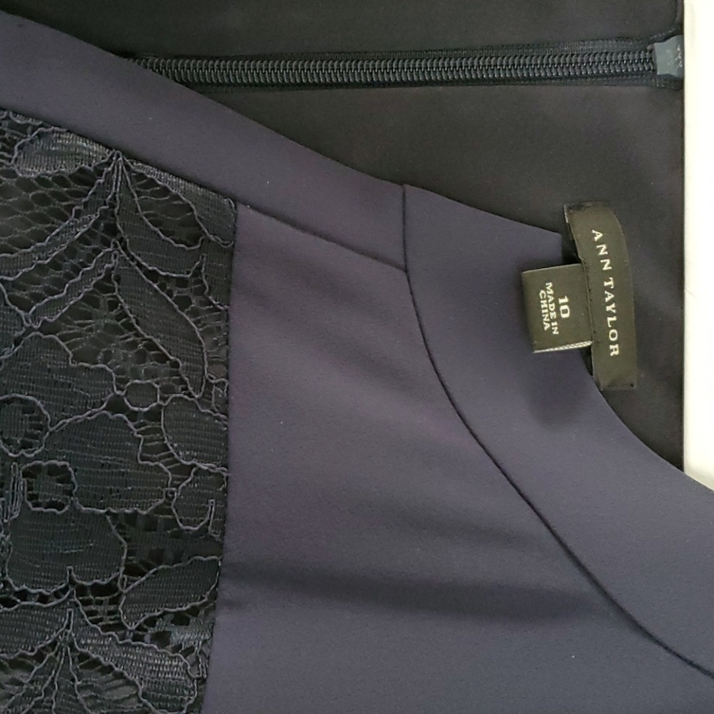 Navy lace Ann Taylor dress sz 10